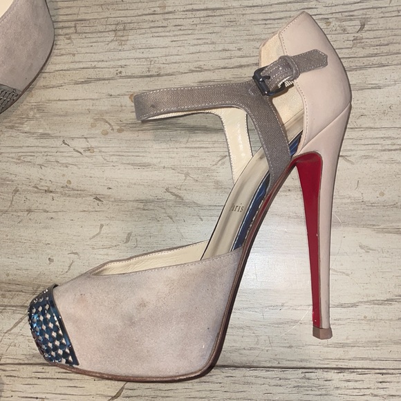 Christian Louboutin suede/crelino/calf heel, 39.5 - Picture 13 of 16
